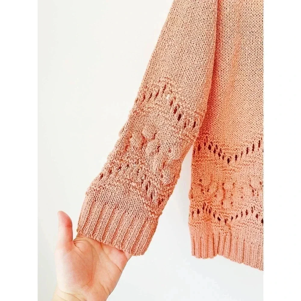 Boutique Brand Coral Chunky Cardigan Size M - Picture 5 of 11